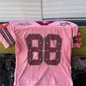 Pink Football Jersey with Number 88